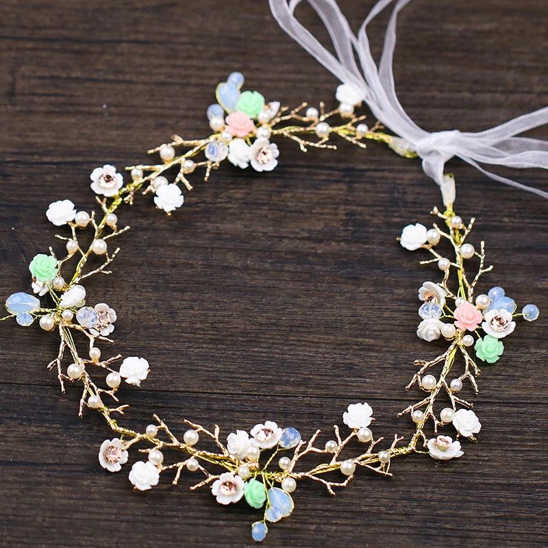 安い パーティー ウェディングヘアバンド ブライダル 可愛い ヘアアクセサリー 花嫁 ヘッドドレス 結婚式 パーティーカチューシャ 髪飾り ウエディング 二次会