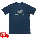 ニューバランス ウェア 野球 ベースボール メンズ ヘザーテック ロゴショートスリーブTシャツ MT51003 ネイビー メール便送料無料(4)