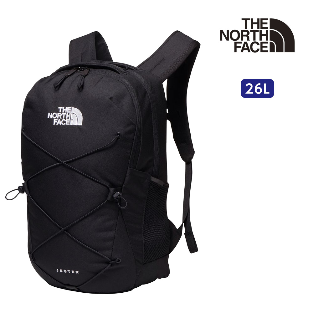 Jester 充実した機能ながら、すっきりしたクラシックデザインで、アウトドアでも日常でも使いやすいデイパックです。 メイン素材には、必要十分な強度を持つ600Dのリサイクルポリエステルを一部使用し、バックルにもリサイクル材を採用。 背面は、高い通気性とクッション性をもつフレックスベントサスペンションシステムで、快適な背負い心地を得られます。 形状をスマートにシェイプさせながら、上部にボリュームをもたせることで自立しやすいボックス型に。 トップに2つのグラブハンドルを設けることで、メインコンパートメントへのアクセスハンドルとしての使いやすさを高め、重い荷物を収納した際にもバランスよく持てるように設計。 フロント部を含めた各コンパートメントには専用性の高いオーガナイザーポケットを設置。 15インチまでのノート型PCやタブレットなどを収納できるパッド付きPCスリーブを備えています。 ・高いクッション性、通気性をもつ、FlexVent サスペンションシステム ・パッド付PCスリーブ ・大型グラブハンドル ・ボトルの収納に便利なタブ付きサイドメッシュポケット ・キークリップ付セキュリティポケット ・フロントにライトループ ・USA企画 ●型番：NM82462 ●カラー：ブラック(K) ●サイズ：ONE SIZE（寸法：H45.5×W27.5×D17cm） ●容量：26L ●重量：約820g ●素材：600Dリサイクルポリエステル ●原産国：インドネシア、ベトナム ※ご購入の際に特定の原産国をご指定いただくことはできません。予めご了承ください。 ※商品画像のカラーは、現物と多少異なる場合がありますので予めご了承ください。 メーカー希望小売価格はメーカーサイトに基づいて掲載しています
