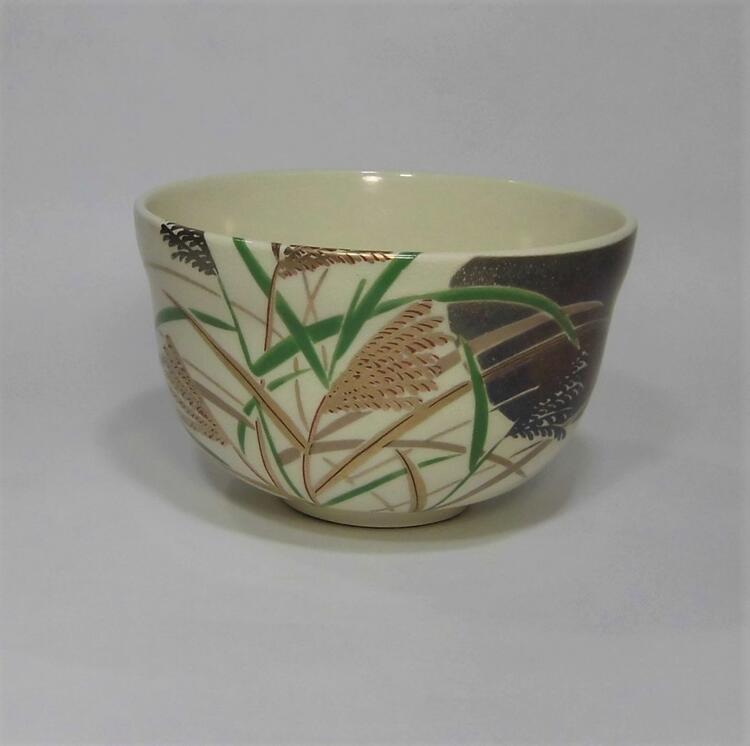 清水燒 - 茶碗　仁清武蔵野