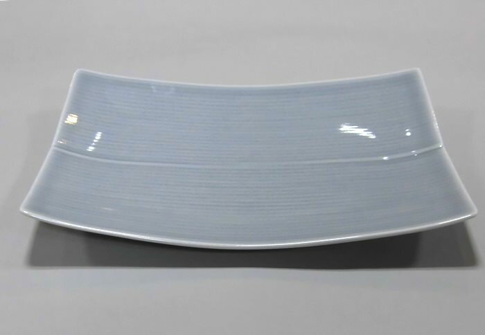有田焼 長方皿(大) グレイ 白山陶器