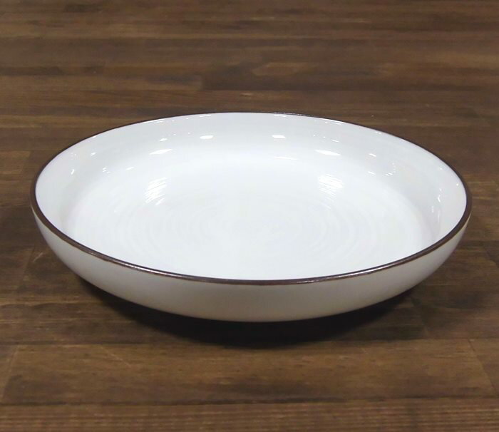 Rakuten - 有田焼　白磁千段6.0深皿　白山陶器