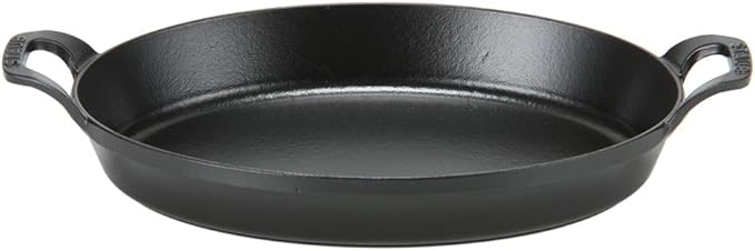 Rakuten - ストウブ staub オーバルスタッカブルディッシュ 28cm 黒 40509-341 日本正規品業務用　5個