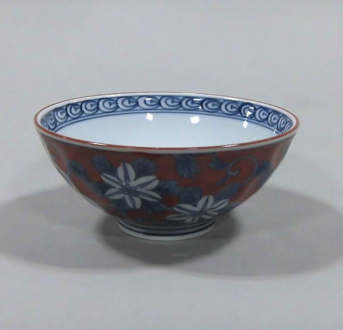 Rakuten - 総濃鉄仙花　飯碗　(赤)