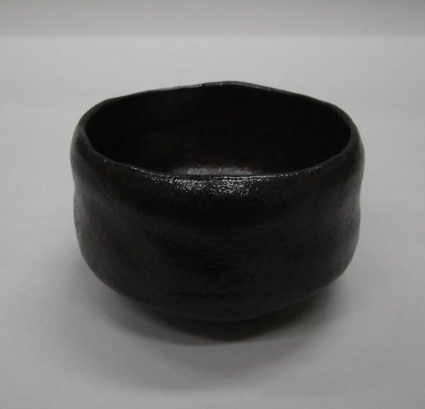 抹茶茶碗　黒楽　長次郎写　紙屋黒 別製