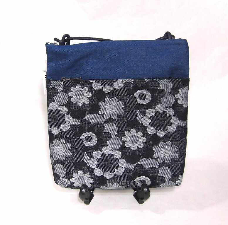 岡山デニムマーガレット　2FPポシェット ブルー