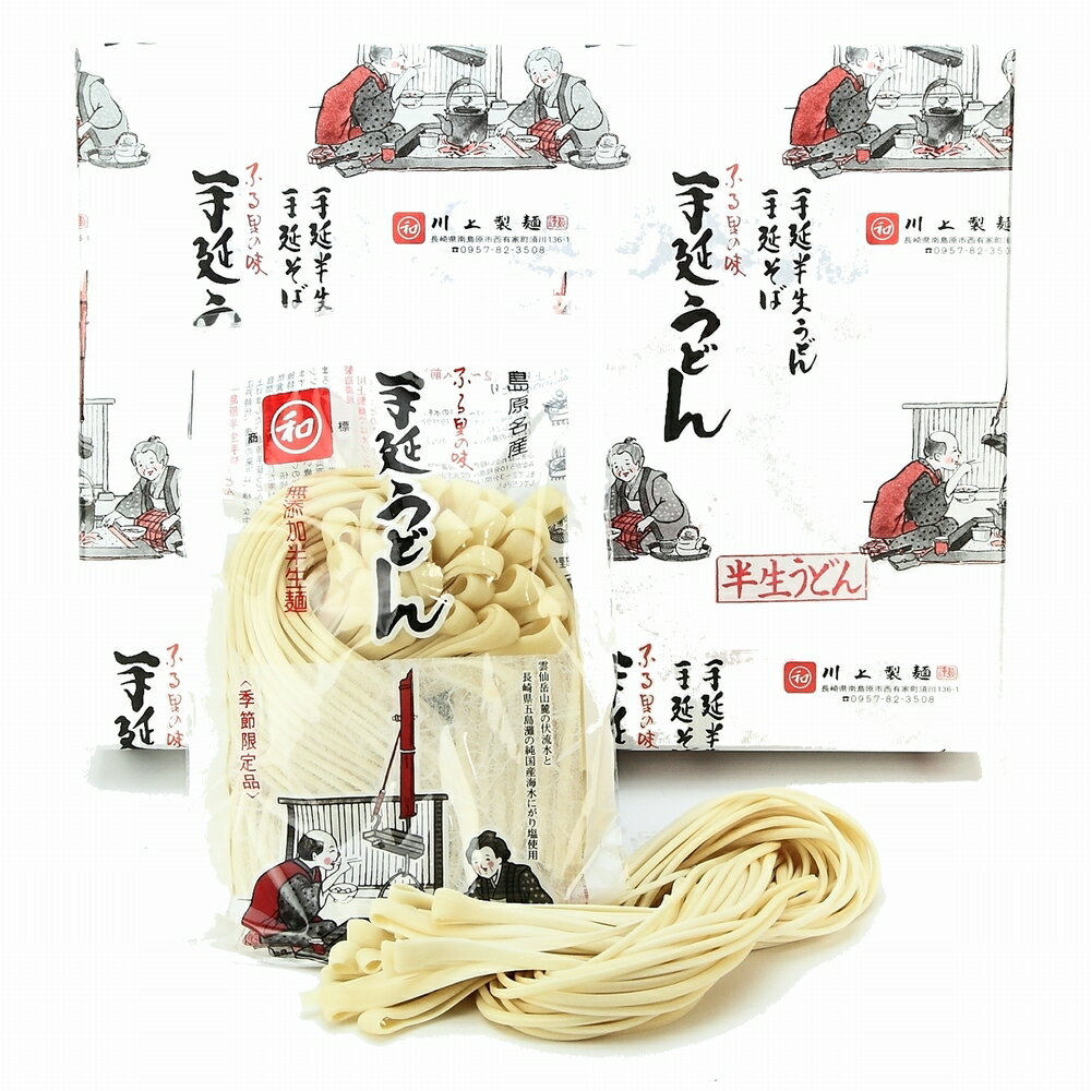 【冬季限定】手延べ半生うどん1.5kg（15人前） 島原手延べうどん 島原うどん 半生うどん 御歳暮 お歳暮 ギフト