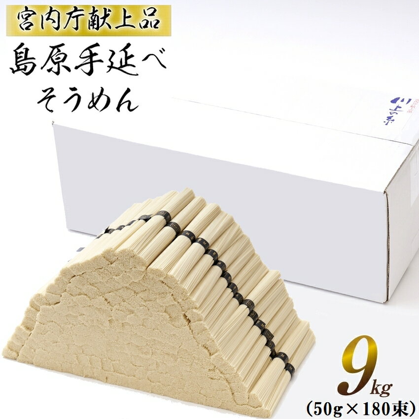 【宮内庁献上品】島原手延べそうめん川上の糸9kg（90人前）