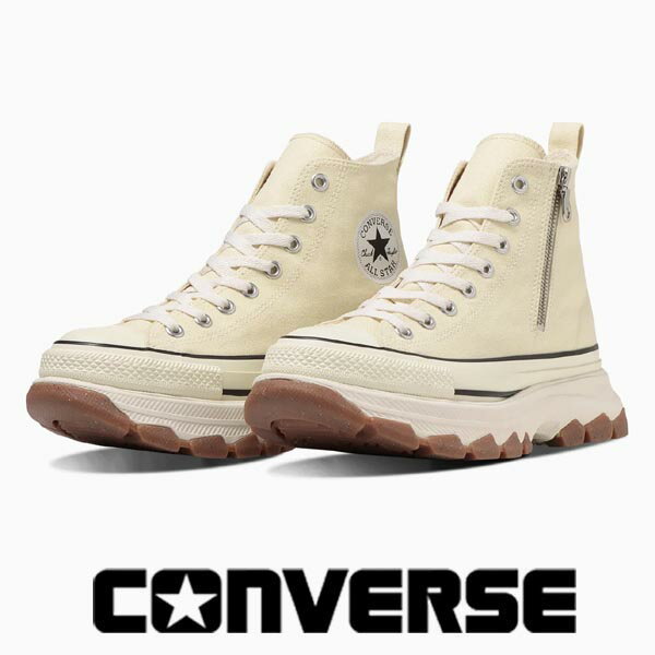 コンバース オールスター (R) トレックウェーブ Z ハイカット 厚底 converse allstar r trekwave z hi バターホワイト 白 31310811 スニーカー キャンバス ジッパー メンズ レディース 【送料無料】