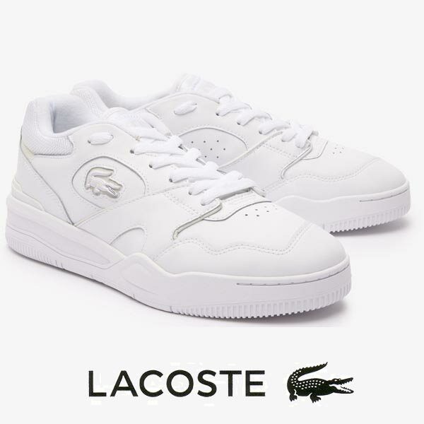 ラコステ レザースニーカー メンズ ラコステ レザー スニーカー メンズ LINE SHOT 223 SMA 46sma0110 21G ホワイト 白 lacoste ラインショット ワニ 靴 【送料無料】