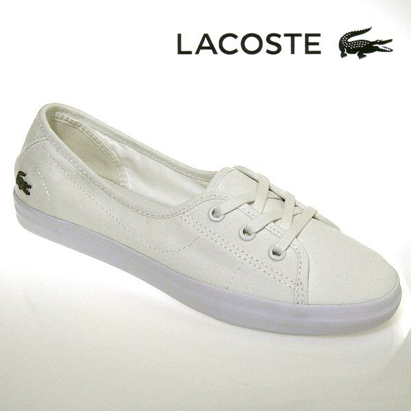 ラコステ レディース スニーカー ジアーンチャンキー ホワイト/ホワイト lacoste zianechunky BL2 CFA0064 パンプスタイプ キャンバス 送料無料