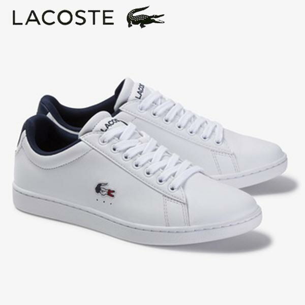 ラコステ スニーカー レディース レザー CARNABY EVO TRI 1 ホワイト 白 lacoste カーナビー SFA0048 407 送料無料　トリコロール