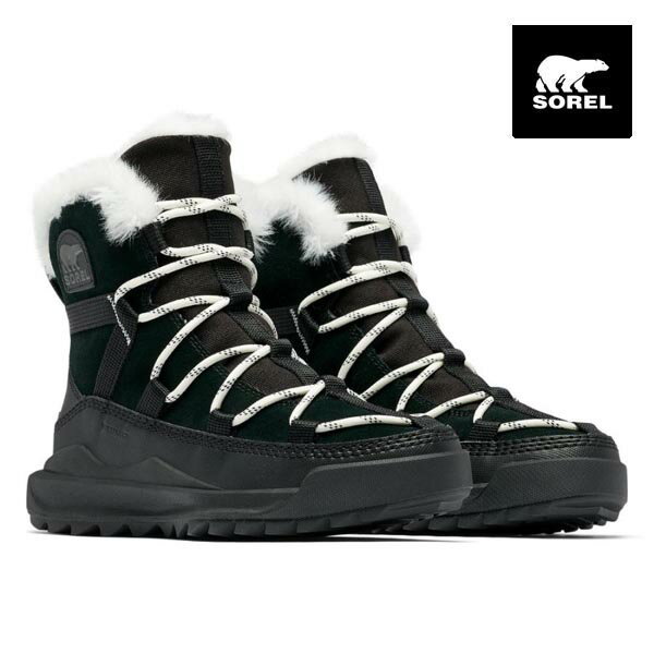 ソレル ブーツ レディース SOREL ソレル nl5050 010 アウトアンドアバウト リミックス グレイシー ウォータープルーフ あったか防寒防水 レディース ブーツ スニーカー ONA RMX GLACY WP 010 Black, Sea Salt 送料無料