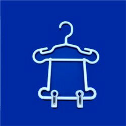 人気KB-250B白 ベビー用ハンガー・子供用ハンガーボトムスパーツ付　肩幅250mm