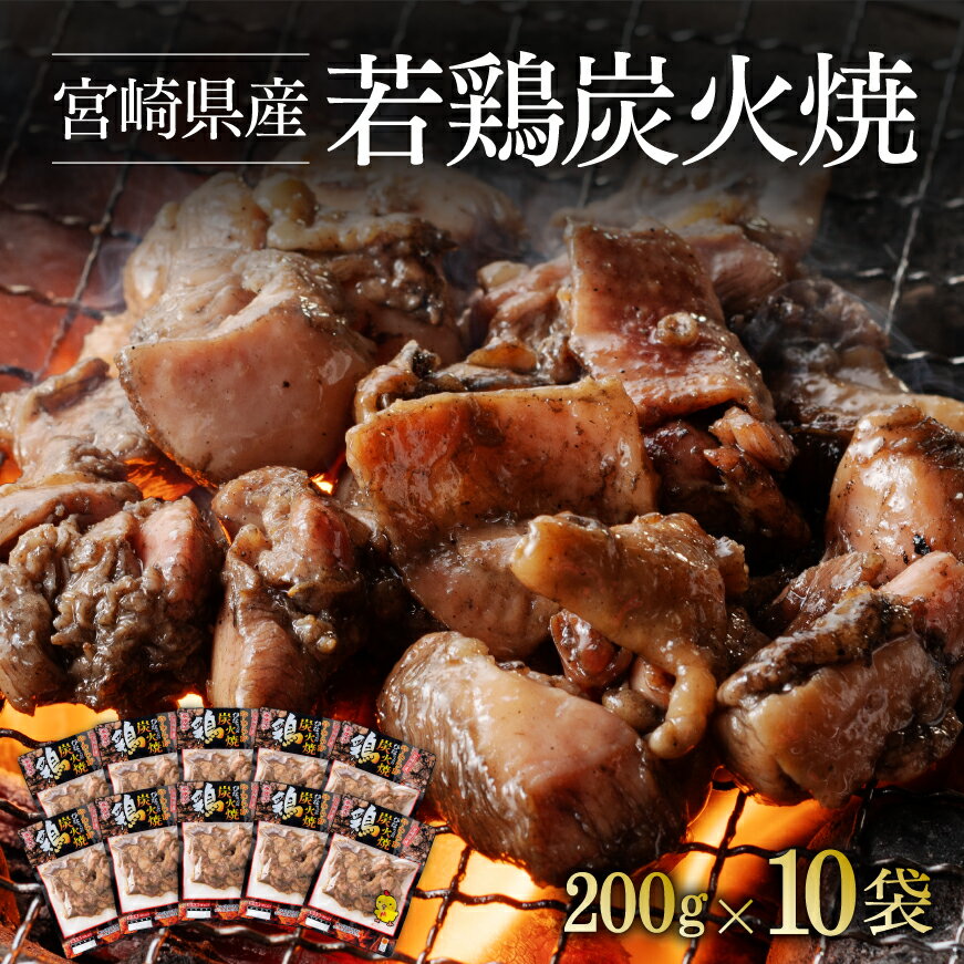 《レビューキャンペーン実施中！》宮崎県産 若鶏 炭火焼 200g×10袋