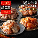 宮崎県産 若鶏 チキンアラカルト1kg(250g×4種) 鶏肉 セット 小分け 宮崎 もも肉 鶏もも 鶏はらみ 鶏ハラミ ハラミ タッカルビ 鶏むね 鶏胸 手羽元 照り焼き チキン 時短 おかず おつまみ 惣菜 セット 送料無料 川南 肉 食べ比べ 焼くだけ 詰め合わせ 業務用 焼肉 簡単調理