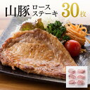 【レビューキャンペーン実施中!】山豚ロースステーキ 100g×5枚×6P 計30枚 3kg! 送料無料 豚肉 肉 宮崎県産 ぶた肉 小分け 豚ロース ロース肉 ...