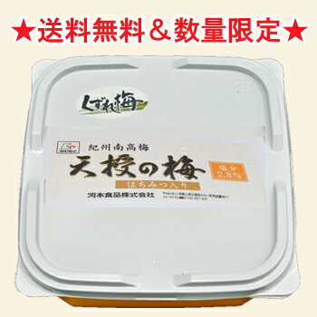 梅干し【送料無料】(天授の梅はちみつ入り)訳ありくずれ梅500gプラ容器入り[紀州南高梅/わけあり/くずれ］減塩／3％以下／