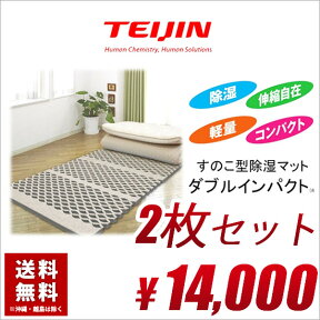 すのこ テイジン 2枚セット 送料無料 ダブルインパクト TEIJIN 押入れ すのこ型除湿マット 国産 ベルオアシス 02P26Mar16