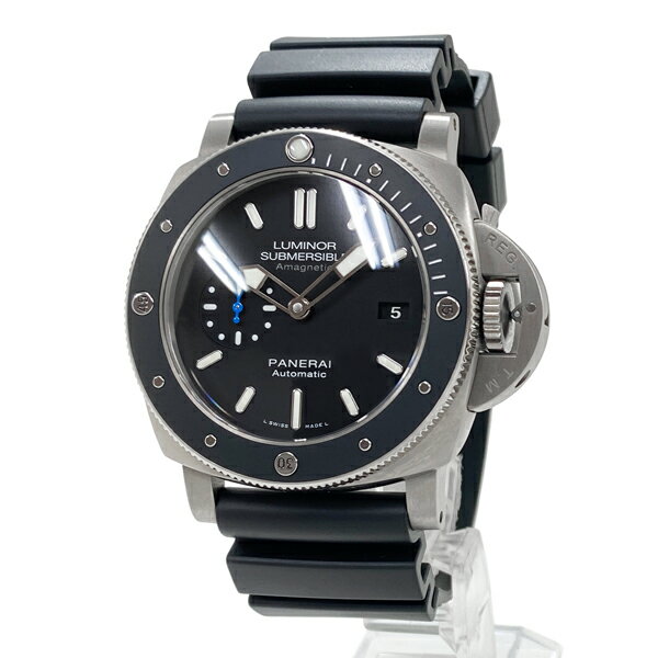 [中古] パネライ ルミノール サブマーシブル 1950 3デイズ アマグネティック チタニオ PAM01389 自動巻き チタン ラバー ブラック PANERAI RS12