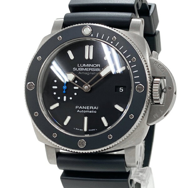 [中古] パネライ ルミノール サブマーシブル 1950 3デイズ アマグネティック チタニオ PAM01389 自動巻き チタン ラバー ブラック PANERAI RS12