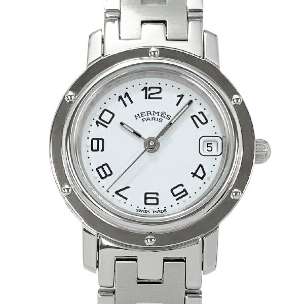 [中古] エルメス クリッパー CL4.210 クォーツ ステンレススチール ホワイト文字盤 日付表示 カレンダー 24mm HERMESのサムネイル