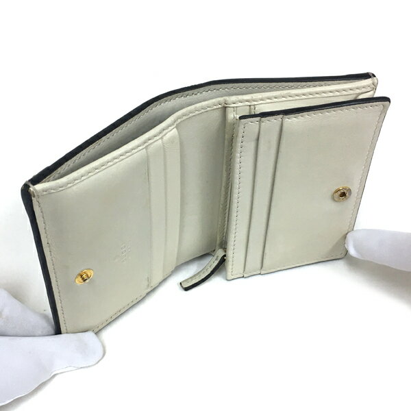 【中古】グッチオフィディアGGパイソンコンパクトウォレット523155二つ折り財布ヘビ革GUCCI