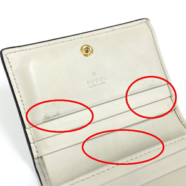【中古】グッチオフィディアGGパイソンコンパクトウォレット523155二つ折り財布ヘビ革GUCCI