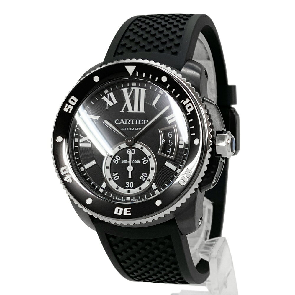 [中古] カルティエ カリブル ドゥ カルティエ ダイバー カーボン ウォッチ 42mm 自...
