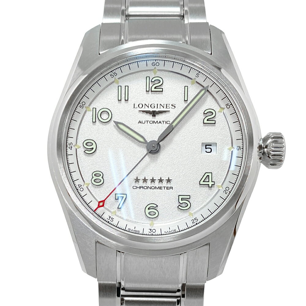 [中古] ロンジン スピリット L3.810.4.73.6 自動巻き ステンレススチール シルバー文字盤 保証書付 40mm SPIRIT LONGINES