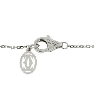 中古 カルティエ 15 ペンダント ネックレス K18wg ホワイトゴールド 金 ダイヤモンド ペンダント Crn ダイヤモンド 39 42cm 2 2g Cartier 質かわむら店送料無料 レディースジュエリー