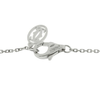 中古 カルティエ 15 ペンダント ネックレス K18wg ホワイトゴールド 金 ダイヤモンド ペンダント Crn ダイヤモンド 39 42cm 2 2g Cartier 質かわむら店送料無料 レディースジュエリー