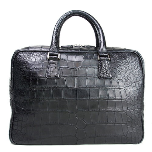 オーダーメイドハンドバッグ手縫い本革クロコ マットクロコ25cm