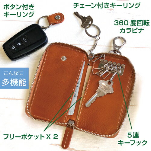 【メール便送料無料】スマートキーケース カラビ...の紹介画像2