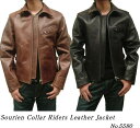 トラッカージャケット レザー メンズ 本革 馬革 ホース ライダースジャケット バイクウェア プルアップ S/M/L/LL ブラック 黒 ブラウン 5580