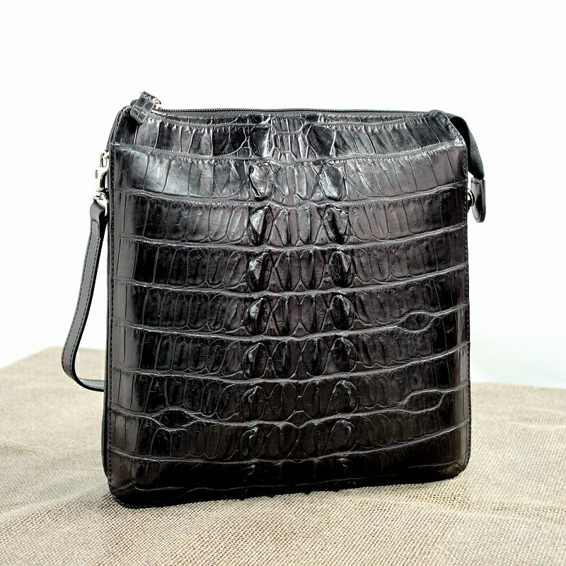 クロコダイル 本革バッグ メンズ ショルダーバッグ ハンドバッグ セカンドバッグ ショルダーベルト取り外し可能 ワニ革 鰐皮 o-4771cr