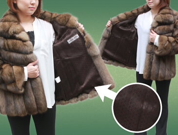 日本製 レディース ファージャケット ロシアンセーブル 毛皮ジャケット 3943 天然毛皮 高級毛皮 婦人毛皮 毛皮 セーブル