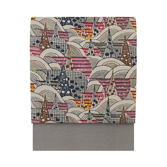 ★人間国宝　玉那覇有公本場琉球紅型　名古屋帯【お仕立て替え済】のサムネイル