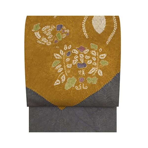 乐天商城 - 内田陽一郎絞り染め分けに花の模様袋帯【中古】