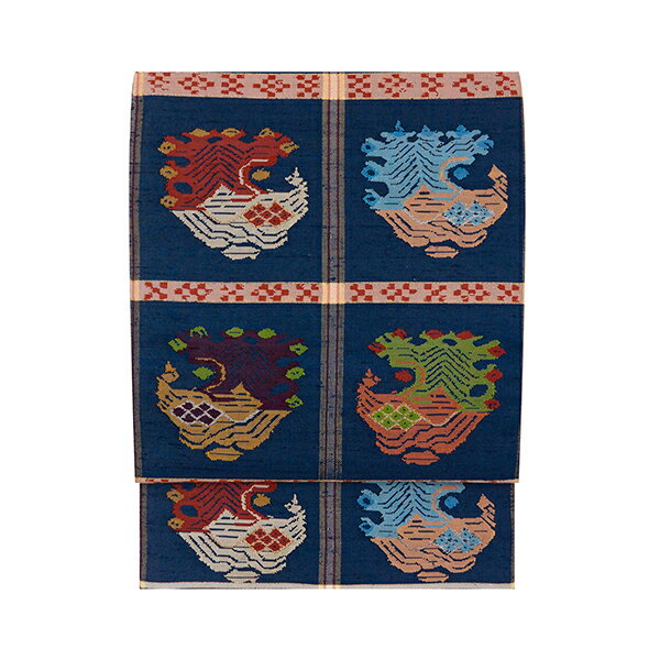 龍村平蔵製「甲比丹孔雀」 本袋帯【未着用品】