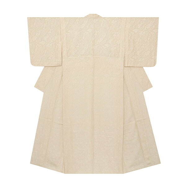 Female Yukatas - 花唐草の斜め縞文様紋紗　単衣着物【中古】