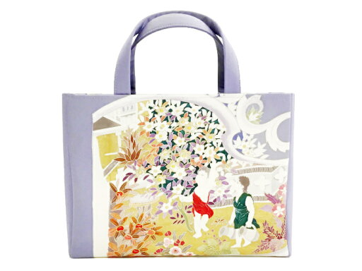 【おつとめ品!】バッグ千總生地使用藤鼠色【新品】 【おつとめ品!】バッグ千總生地使用藤鼠色【新品】