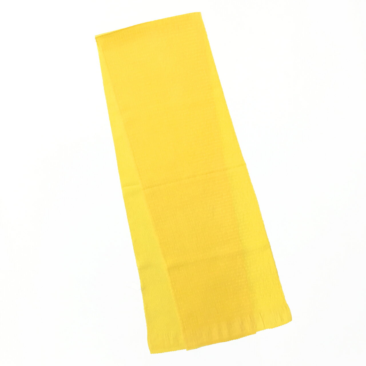 【おつとめ品！】衿秀夏帯揚げ中黄色縦絽と横段シボ【新品】