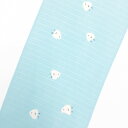 和小物さくら夏帯揚げ東雲絽絞り 千鳥に墨空色【新品】