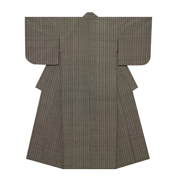 樂天商城 - 工芸手織伊兵衛織縞模様　単衣着物【未着用品】