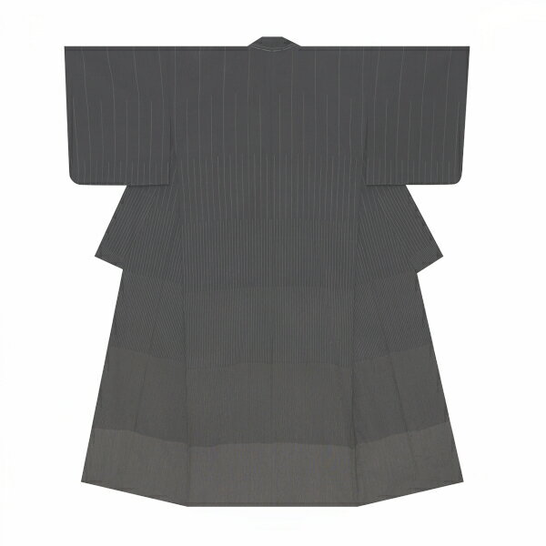 Female Yukatas - 日本工芸会正会員　樋口隆司小千谷湯揉み絹ちぢみ絵羽絣　単衣着物【お仕立て替え済】