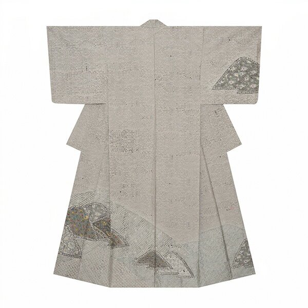 乐天商城 - 川端美朝古代印度木版更紗牛首紬　訪問着青山みとも扱【未着用品】