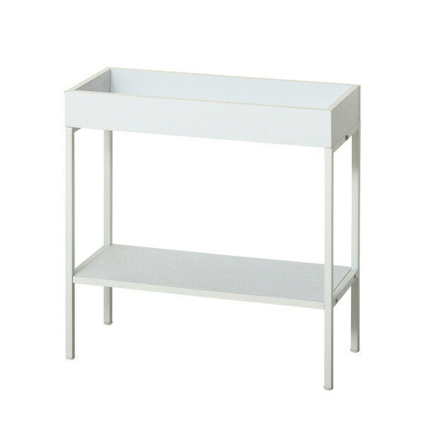 【日時指定・代引不可】クロシオ　プランタースタンド棚付　ワイド　白木目【直送品】【沖縄離島不可】