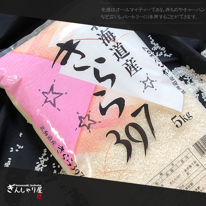 令和3年産 北海道産 きらら397 10kg (5kg×2袋セット)＜白米＞ 【送料無料】【北海道米 送料込み 米 お米 真空パック選択可】