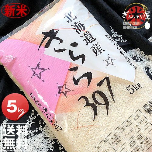 新米 令和元年産 北海道産 きらら397 5kg ＜白米＞ 【送料無料】【北海道米 ...